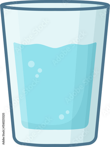 glass of water isolated