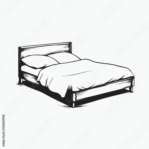 bed in the bedroom