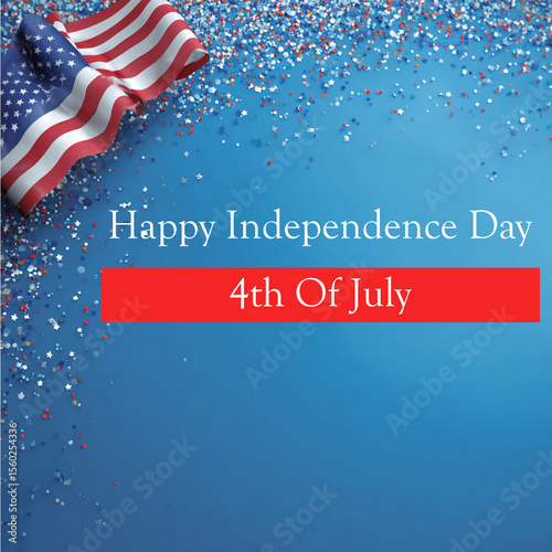 4th of july Independence, Patriotic 4th of July Celebration Background, Minimal American Flag Design for 4th of July Event