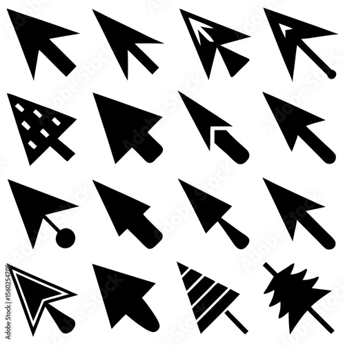 A versatile collection of arrow icons, perfect for web design and indicating direction
