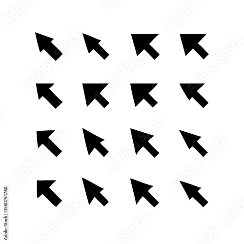 A versatile collection of arrow icons, perfect for web design and indicating direction