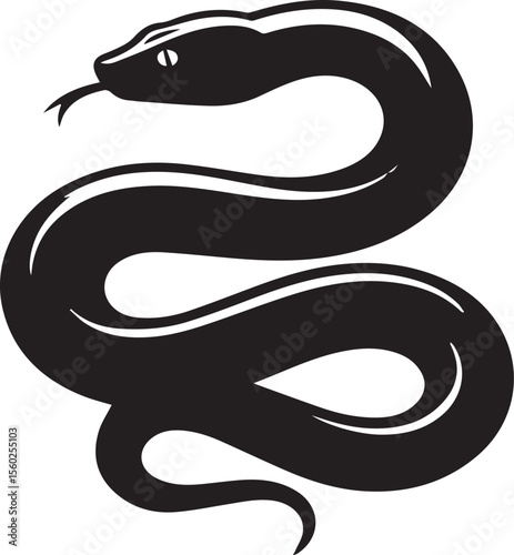 Snake silhouette vector illustration