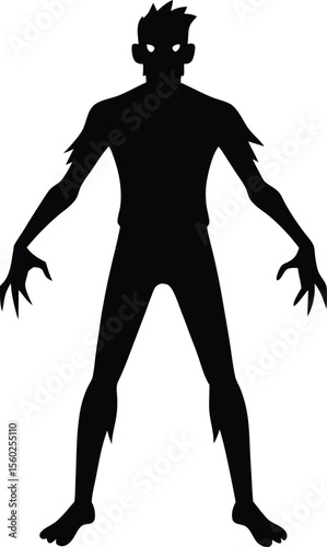 Zombie silhouette Premium AI-generated vector