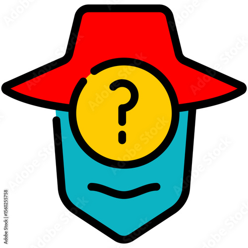 anonymous filled line icon
