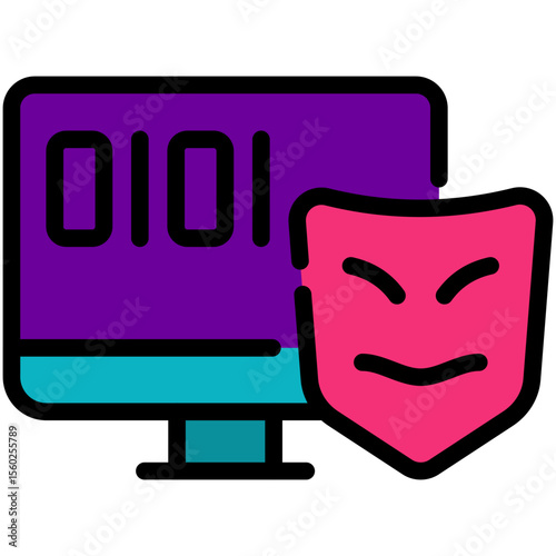 hacker filled line icon