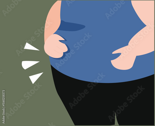 fatty belly. body with problem areas. Apron belly. Intra-abdominal fat. Belly fat. 