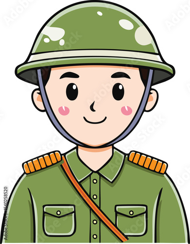 cartoon military soldier