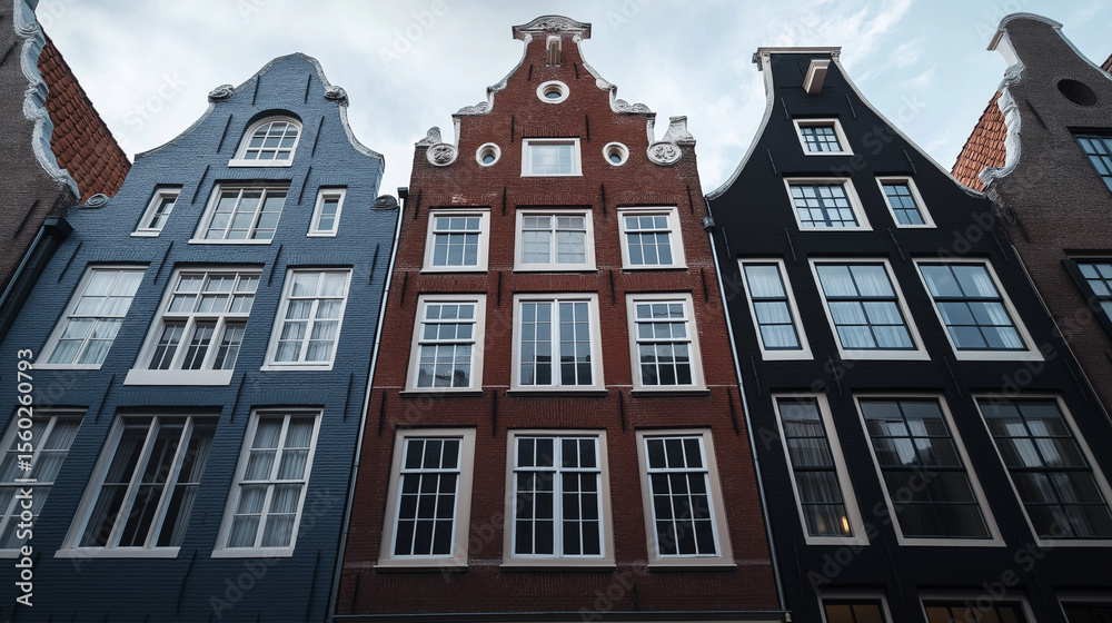 Fototapeta premium Apartment buildings in city under sky