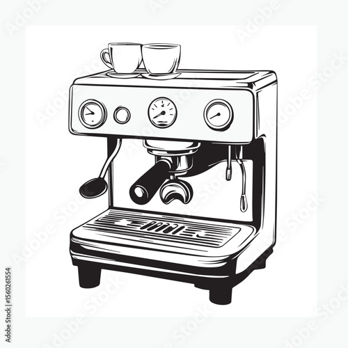 coffee maker on white background