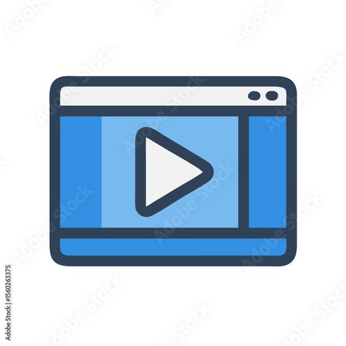 Minimalist Bold Style Player Interface with Play Icon Media Element