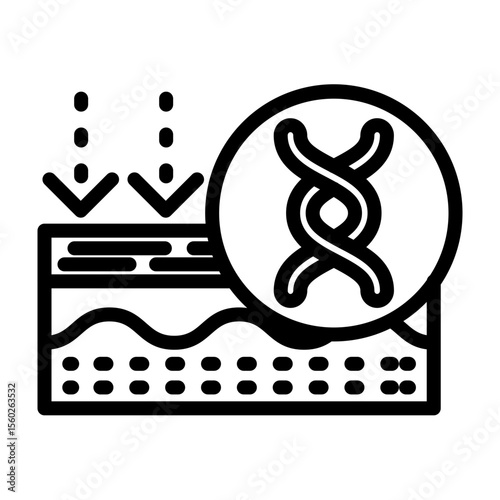 Skin Tone Gene Vector Line Icon Design
