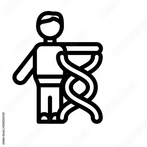 Personality Gene Vector Line Icon Design