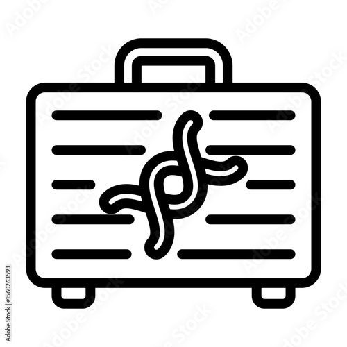 DNA Kit Packaging Vector Line Icon Design
