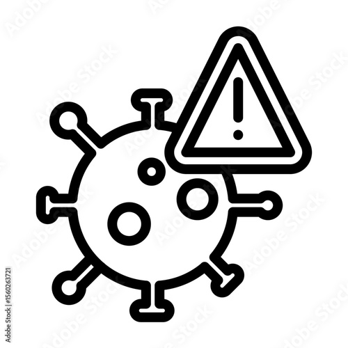 Disease Risk Vector Line Icon Design