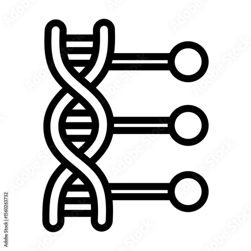 Gene Vector Line Icon Design