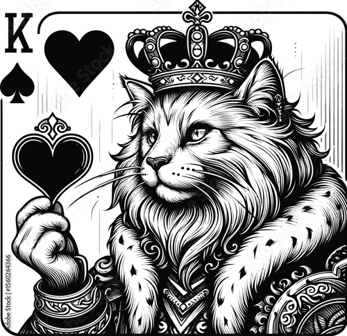 King Cat Playing Card