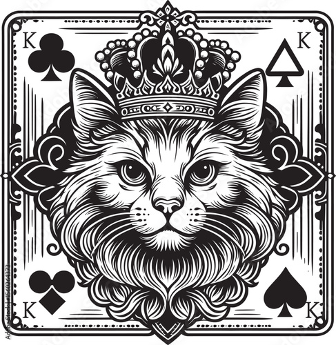 King Cat Playing Card