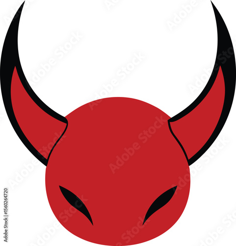 Red devil logo design inspiration Premium Vector