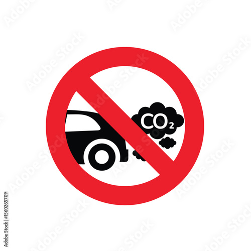 Car Exhaust Ban No Emission Pollution
