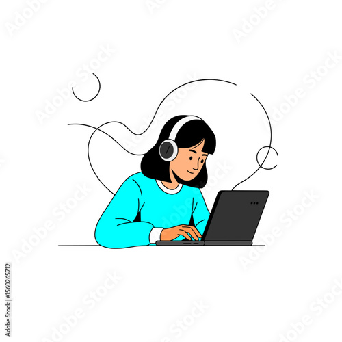 woman with laptop