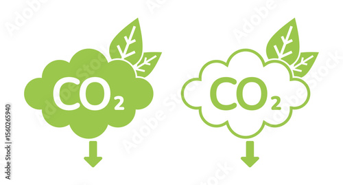 CO2 Neutral Carbon Emission Reduction Icon