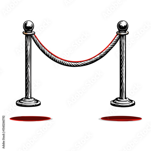 Red Rope Stanchions, VIP Entrance, Event Barrier