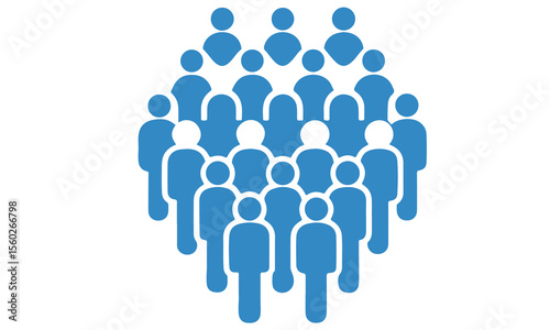 People group liner icon vector set