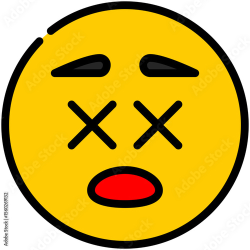 dead filled line icon