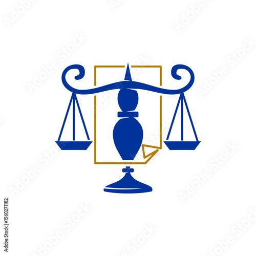 Law Firm logo and icon design templatevector | Premium Vector
