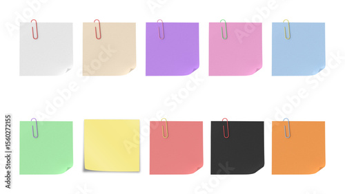 Sticky Notes Clipart Set – Colorful Vector Sticky Notes in SVG Format