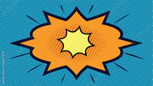 Pop Art Explosion with Halftone Dots