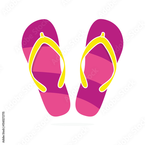 Flip Flops Isolated White Background Icon