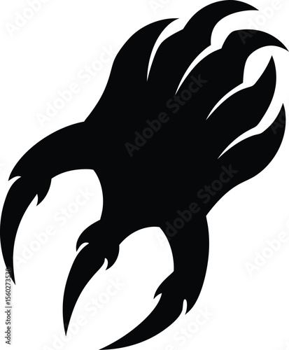 American Bear Claw Silhouette, Bear Paw black Clipart 47760860 Vector Art at Vector

