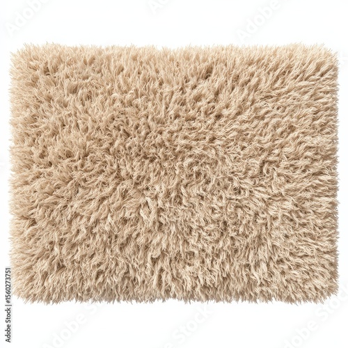 Soft Beige Shaggy Rug Texture Fluffy Carpet Home Decor Material