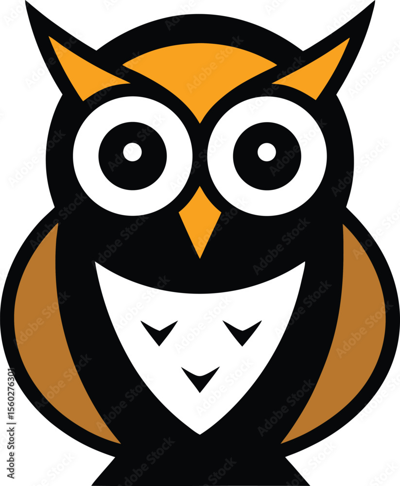 Owl vector illustration cartoon Premium AI-generated vector
