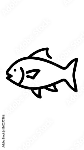 Tribal fishing salmon or trout silhouette vector illustration