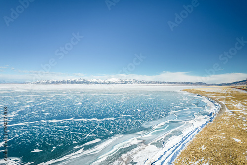 Wallpaper Mural Frozen Sayram Lake in winter, Bortala Prefecture, Xinjiang, China Torontodigital.ca