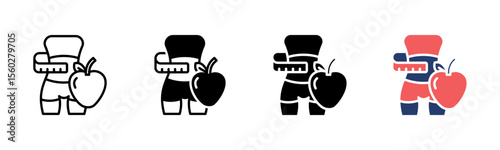 Healthy Diet icon sheet multiple style collection