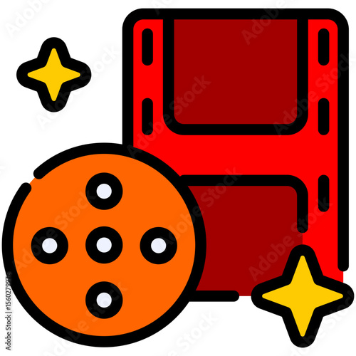entertainment filled line icon