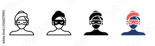 Sleep Mask icon sheet multiple style collection