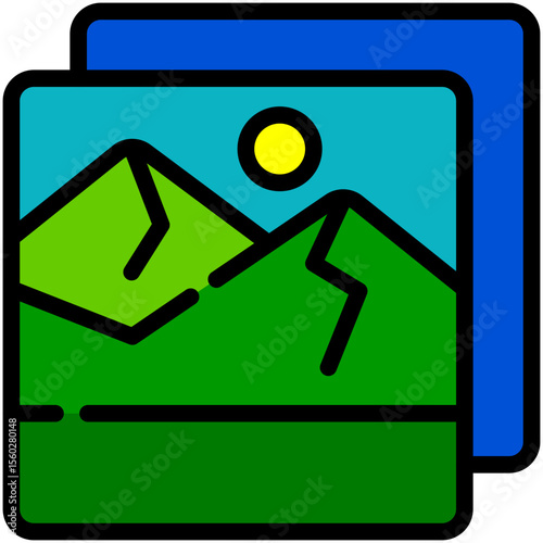 gallery filled line icon
