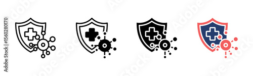 Immunity Boost icon sheet multiple style collection