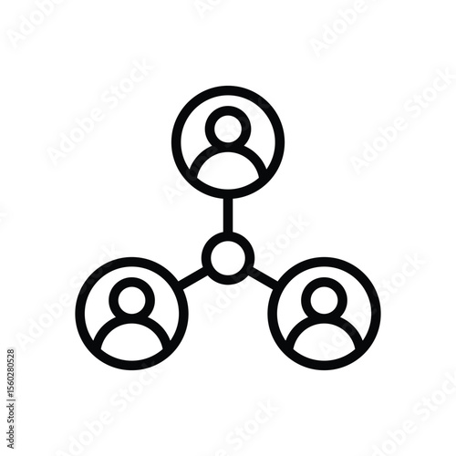 Stakeholders Icon Line Minimal Vector Design