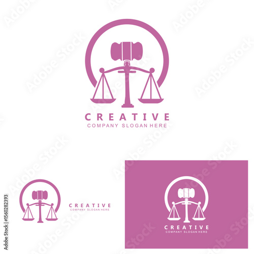 Law Logo, Scales Justice Vector, Design For Pawnshop Brands, Law, Attorney, Financial Institutions