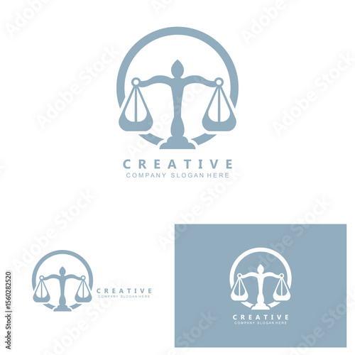 Law Logo, Scales Justice Vector, Design For Pawnshop Brands, Law, Attorney, Financial Institutions