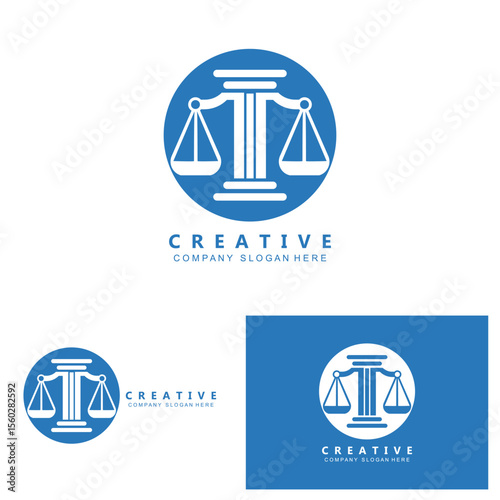Law Logo, Scales Justice Vector, Design For Pawnshop Brands, Law, Attorney, Financial Institutions