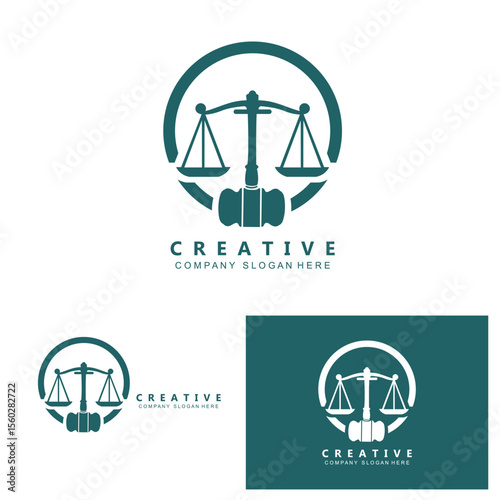 Law Logo, Scales Justice Vector, Design For Pawnshop Brands, Law, Attorney, Financial Institutions