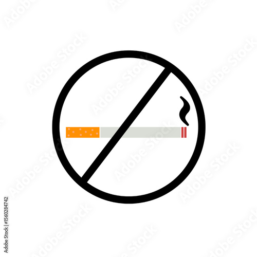 vector no smoking icon on isolate