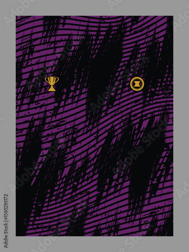 Abstract Purple and Black Textured Design with Icons