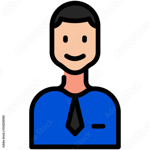 employee filled line icon